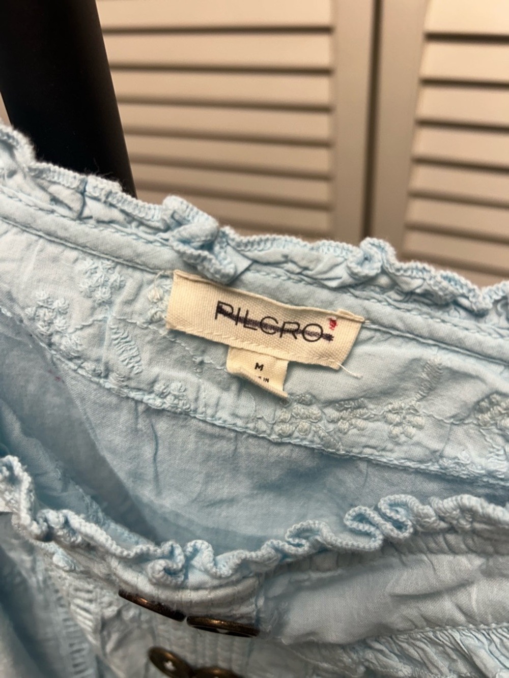 Nwot Pilcro sleeveless Light Blue Eyelet Lace Tiered Mini Dress - Picture 2 of 8